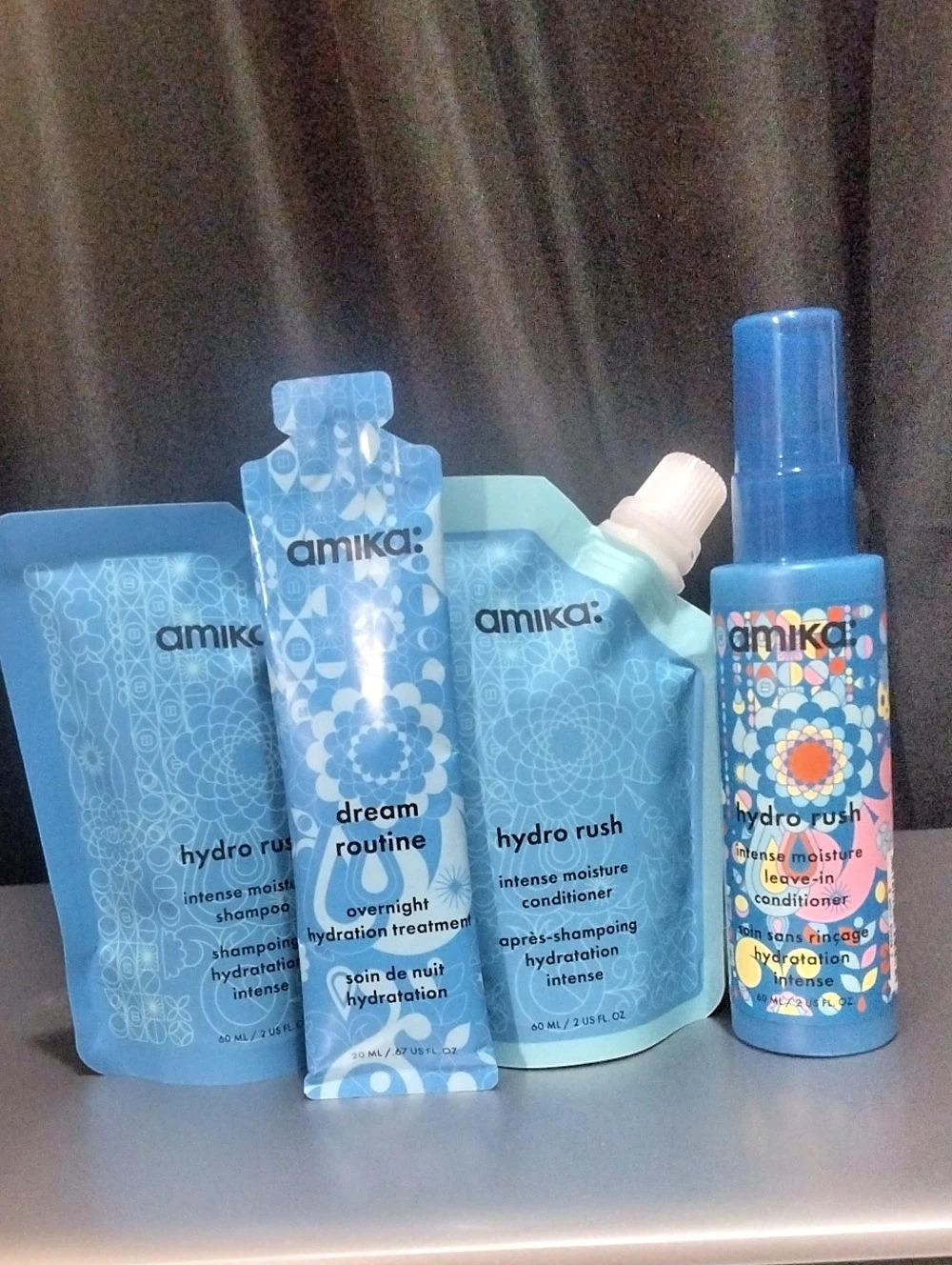 amika: Hydro Dream Hydration Routine Trial Set: Blue